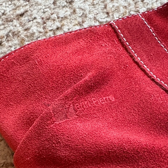 Henri Pierre Red Suede slouchy Women's Boots size 8 - Picture 4 of 8